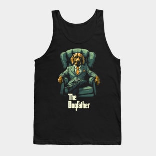 The Dogfather --- Retro Dog Lover Design Tank Top